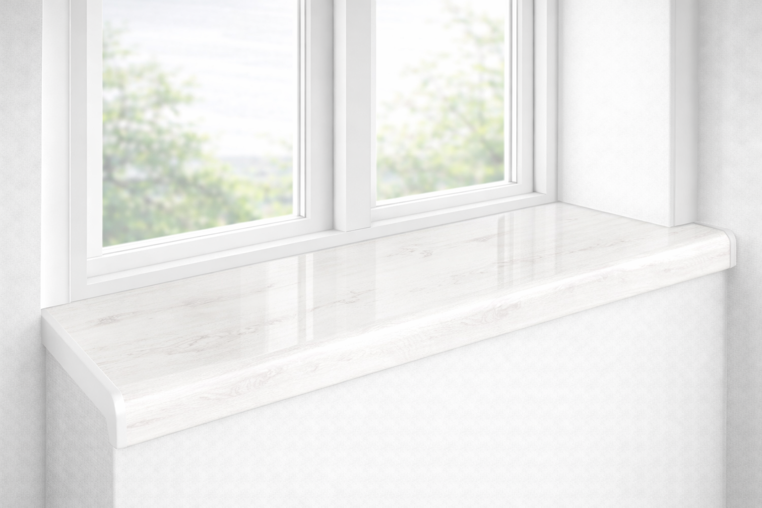 Подоконник Crystallit Белый дуб
